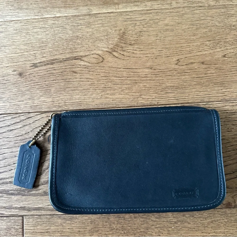 Vintage Coach Navy Blue Wallet - Picture 2 of 12